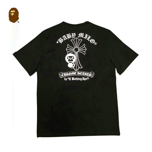 %E5%BE%AE%E4%BF%A1%E5%9B%BE%E7%89%87 20221222150316 109098 08 - BAPE X Chrome猿人頭聯名克羅心經典字母印花短袖T恤 黑/白#現貨供應