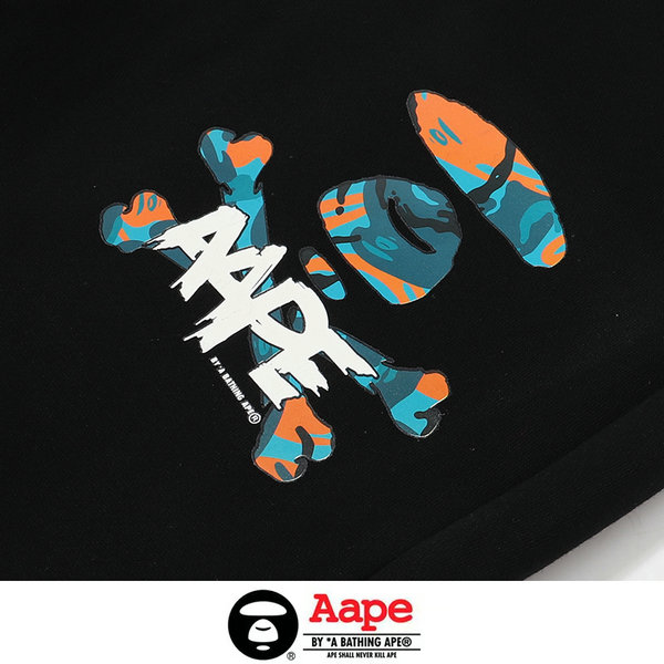 IMG 5499 8.JPG - Aape 迷彩猿人頭經典款印花LOGO休閑褲 純棉衛褲 黑色#好評不斷
