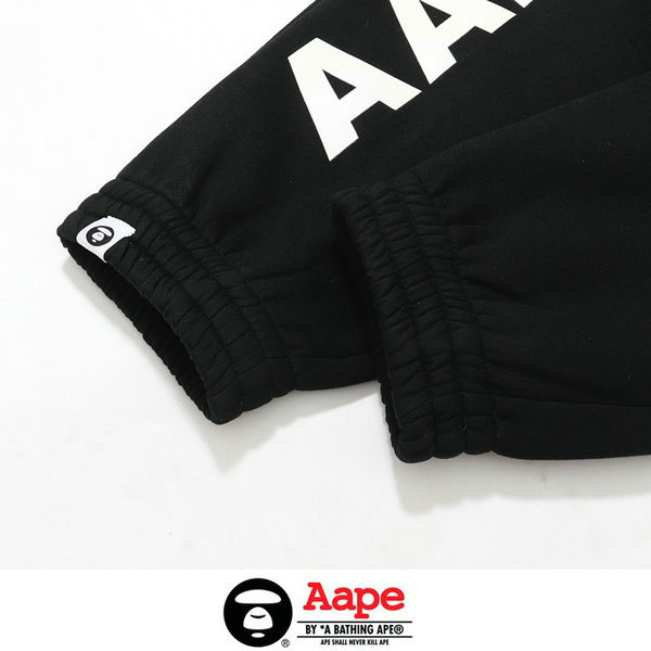 IMG 8334.JPG9BBE9 - Aape 猿人頭經典款印花LOGO休閑褲 純棉衛褲 黑色#品質保證