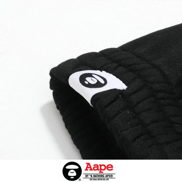 IMG 8335.JPG6105D - Aape 猿人頭經典款印花LOGO休閑褲 純棉衛褲 黑色#品質保證