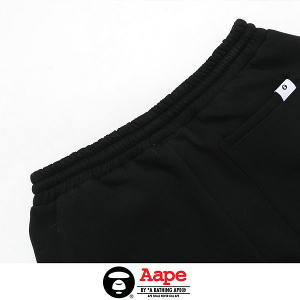 IMG 8336.JPG3828B - Aape 猿人頭經典款印花LOGO休閑褲 純棉衛褲 黑色#品質保證