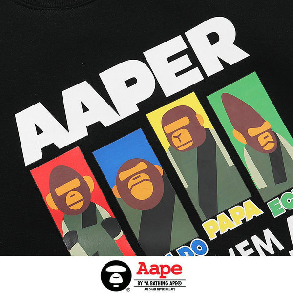 IMG 2589 9.JPGEBD00 - AAPE 秋冬季猿人字母印花衛衣 男女同款 黑/白#折扣下殺